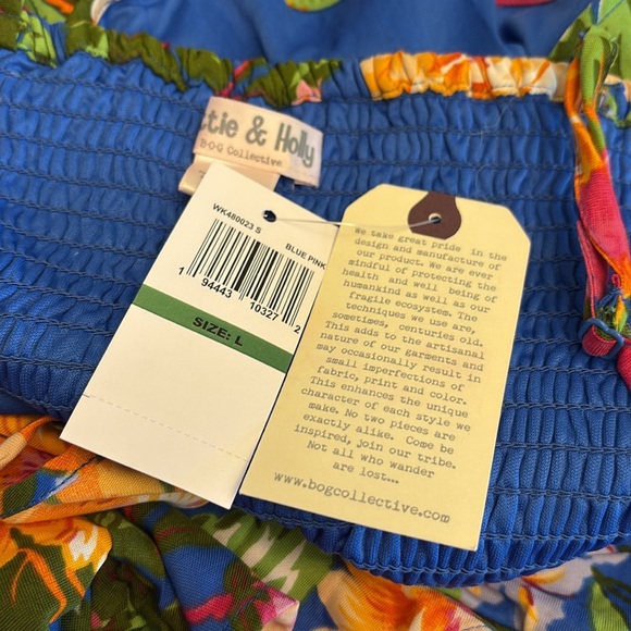 Lottie & Hollie 2 pc top/skirt set tropical print adj strap pull on Sz large NWT - Picture 10 of 14